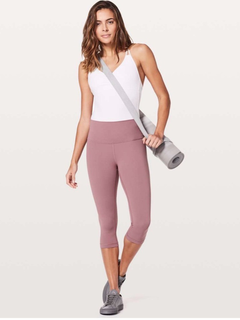 ✨Lululemon Cropped Leggings - Mauve Pink/ Dusty Rose✨